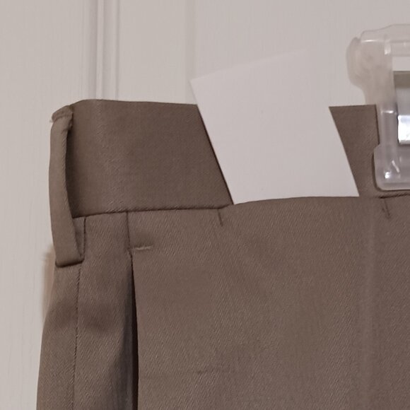 Claiborne Men's flat front dress slacks, Stone color,  Size 38" X 28" - Picture 4 of 11